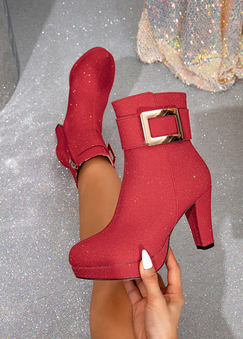 Красные демисезонная ботильоны SHEIN