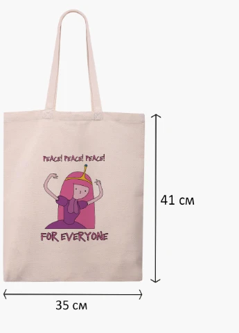 Еко сумка шоппер біла Принцеса бубльгум Час Пригод (Adventure Time) (9227-1576-WT) екосумка шопер 41*35 см MobiPrint (216642079)