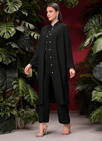 Костюм (кардиган, жилет, брюки) SHEIN (330487447)