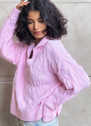 Рожевий демісезонний пуловер пуловер No Brand