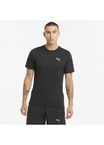 Чорна футболка favourite heather short sleeve men's running tee Puma