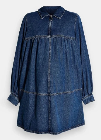 Синя джинсова сукня оверсайз Topshop однотонна