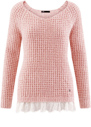 Розовый демисезонный пуловер пуловер Oodji