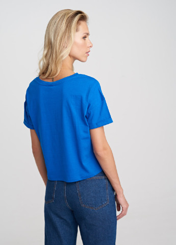 Синяя летняя футболка SELA
