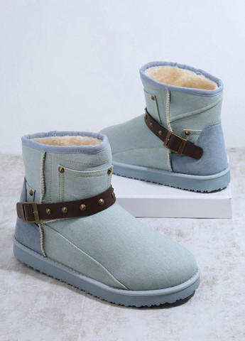 Светло-голубые летняя ботильоны SHEIN