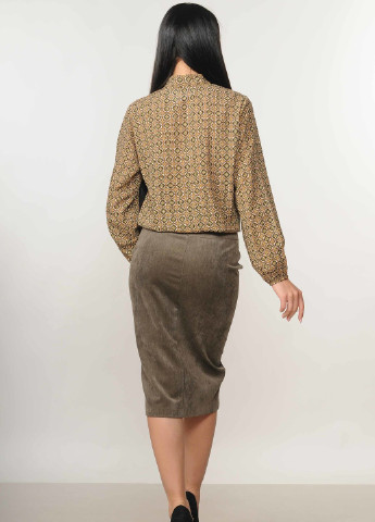 Оливковая (хаки) однотонная юбка Ри Мари