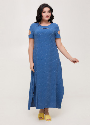 Синее кэжуал платье A'll Posa однотонное