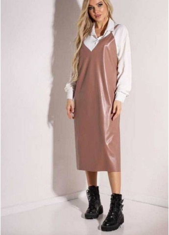 Женское демисезонное Платье оверсайз Look & Buy однотонное