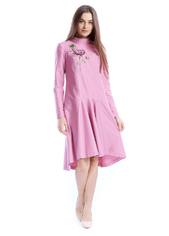 Рожева кежуал плаття, сукня міді Edelvika з квітковим принтом