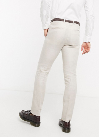 Светло-бежевые классические демисезонные прямые брюки Asos