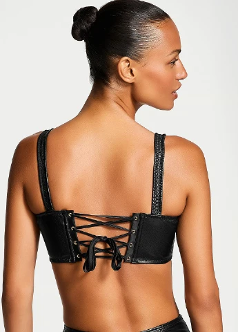 Чорний демісезонний комплект (бюстгальтер, трусики) Victoria's Secret