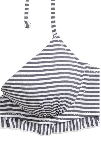 Купальный лиф H&M полоска комбинированный пляжный полиэстер