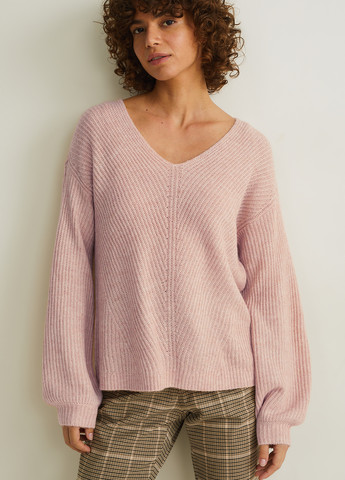 Розовый демисезонный пуловер пуловер C&A