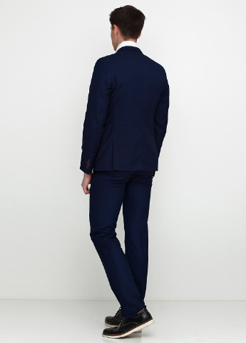Темно-синий демисезонный костюм (пиджак, брюки) брючный Roberto Bartoloni