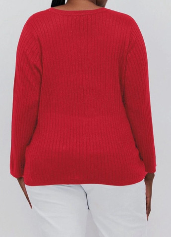 Красный демисезонный свитер пуловер Tommy Hilfiger