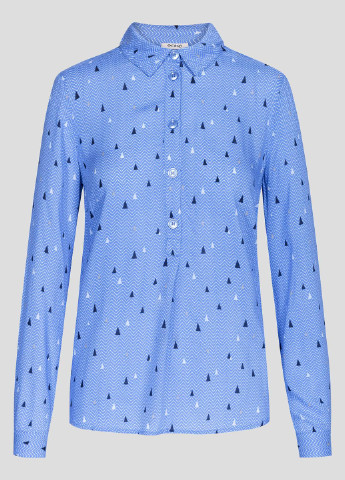 Тёмно-голубая блуза с длинным рукавом Orsay