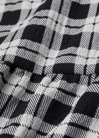 Чорно-білий кежуал сукня H&M в клітинку