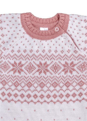 Розовый демисезонный комплект (шапка, комбинезон) Mari-Knit