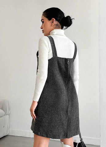 Демисезонный женский сарафан SHEIN меланжевый