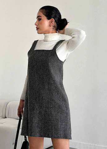 Демисезонный женский сарафан SHEIN меланжевый