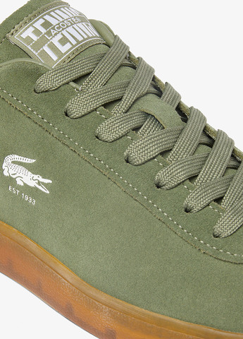 Оливковые (хаки) демисезонные кроссовки Lacoste Baseshot