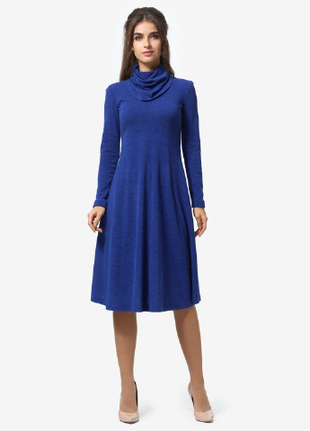 Синя кежуал сукня, сукня кльош Agata Webers однотонна