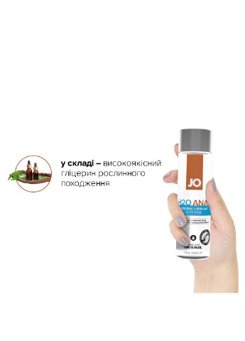 Анальна змазка ANAL H2O — ORIGINAL (120 мл) на водній основі, рослинний гліцерин System JO (254583343)