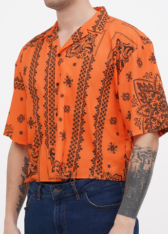 Оранжевая кэжуал рубашка турецкие огурцы Boohoo