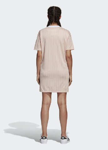 Бежева спортивна сукня adidas в смужку