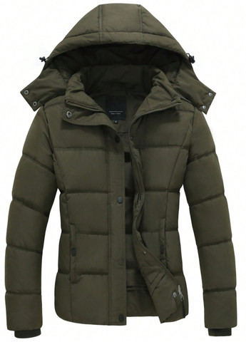 Оливковая (хаки) зимняя куртка SHEIN