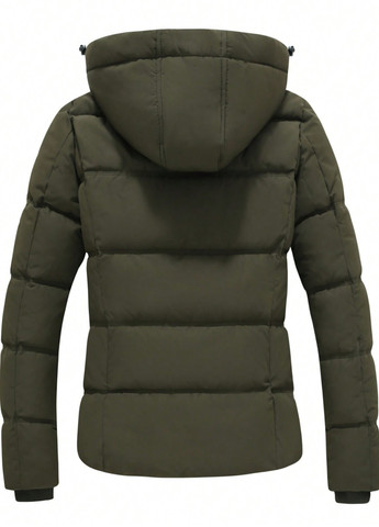 Оливковая (хаки) зимняя куртка SHEIN