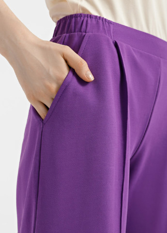 Фиолетовые кэжуал демисезонные кюлоты брюки Promin
