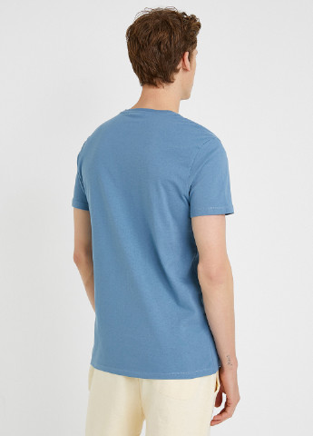 Темно-блакитна футболка KOTON