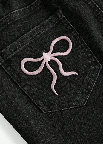 Черные демисезонные скинни джинсы SHEIN