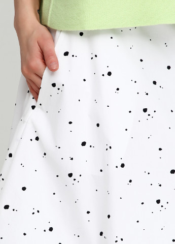 Белая кэжуал с абстрактным узором юбка Marc Jacobs миди