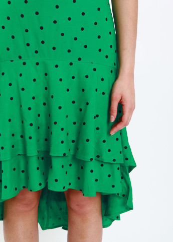Зеленая кэжуал в горошек юбка Pimkie