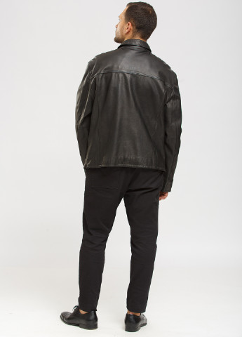 Темно-коричнева демісезонна куртка шкіряна Cvk brand