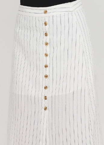 Белая кэжуал в полоску юбка Colin's а-силуэта (трапеция)