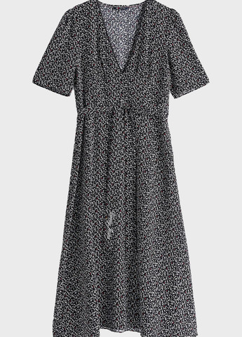 Черное кэжуал платье а-силуэт Tommy Jeans с рисунком