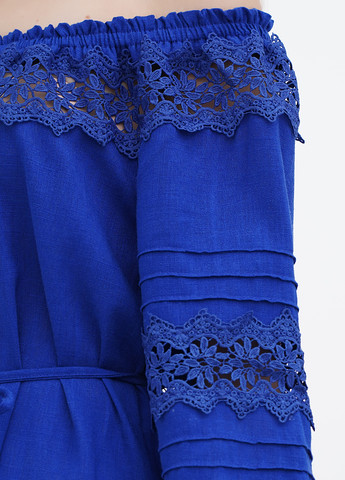 Синее кэжуал платье а-силуэт Ruta-S однотонное