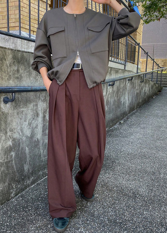 Коричневая демисезонная куртка SHEIN