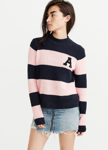 Светло-розовый демисезонный свитер Abercrombie & Fitch