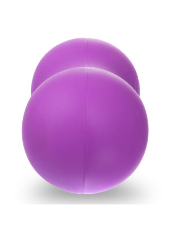 Массажный мячик 14х6,5 см двойной фиолетовый (каучук) для миофасциального релиза и самомассажа EF-DBK14V EasyFit (243205400)