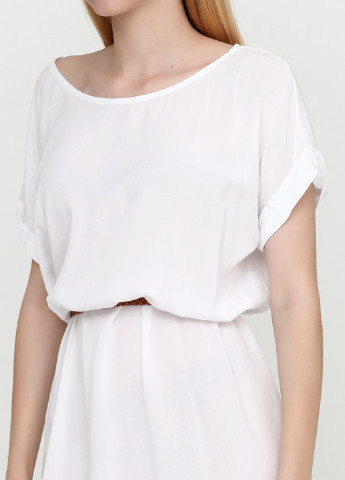 Белое кэжуал платье платье-футболка New Collection однотонное