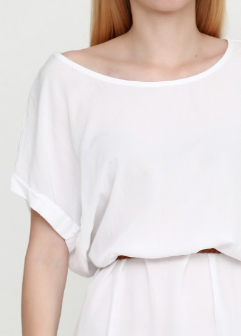 Белое кэжуал платье платье-футболка New Collection однотонное