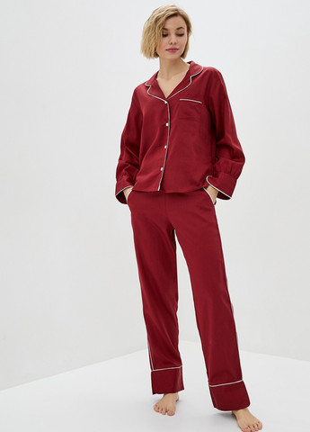 Красная всесезон пижамный комплект fable&eve 1606 рубашка + брюки Fable & Eve Marylebone