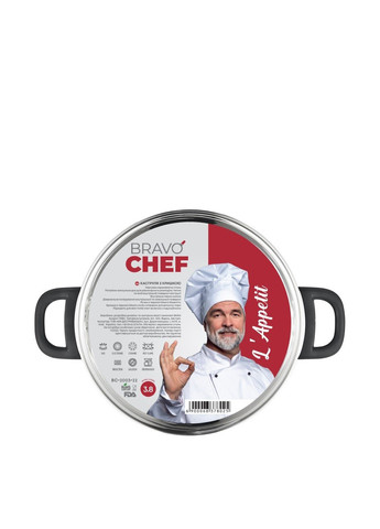 Каструля, 3,8 л Bravo Chef (258942640)