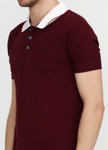 Бордовая футболка-поло для мужчин Chiarotex с логотипом