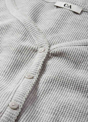 Светло-серая всесезон пижама (лонгслив, брюки) лонгслив + брюки C&A