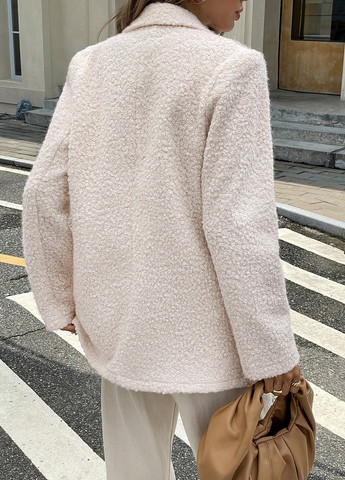 Бежевый женский жакет SHEIN однотонный - демисезонный